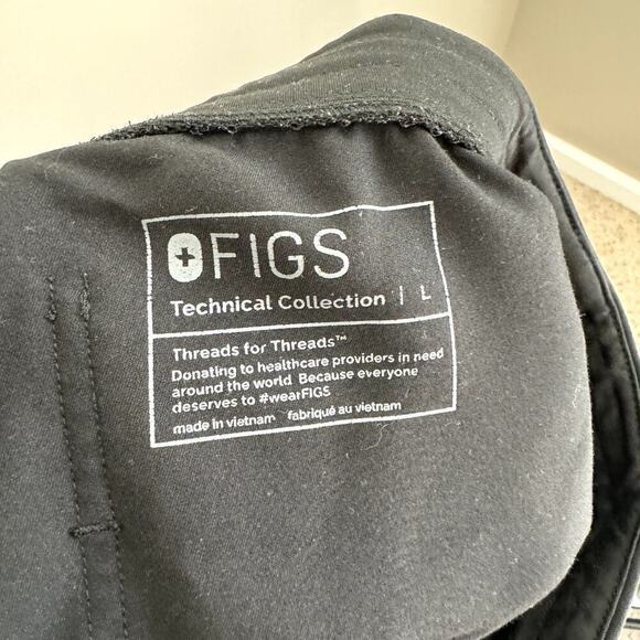 Figs Black Zamora Jogger Scrub Pants Size Large - Picture 8 of 8